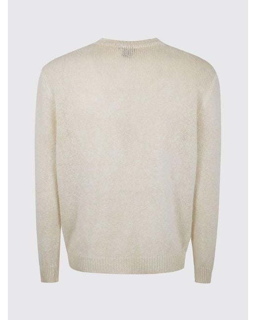 Avant Toi Natural Linen Crew Neck Sweater for men