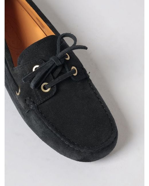 Tod's White Gommino Suede Boat Loafers