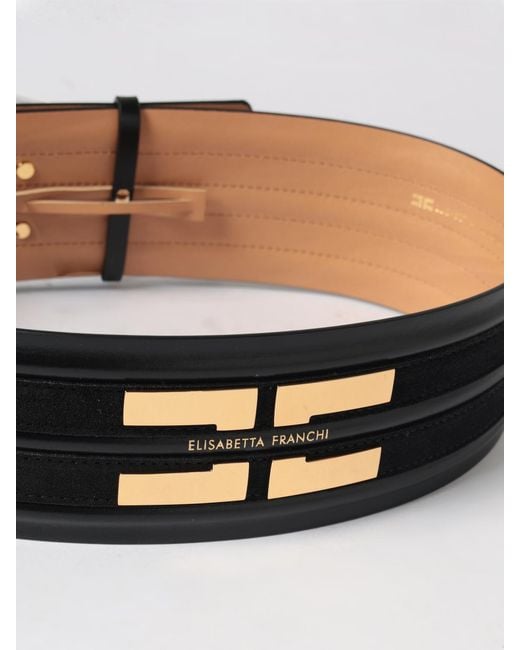 Elisabetta Franchi Gray Leather Belt