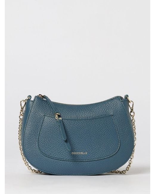Coccinelle Blue C-Easy Grained Leather Bag