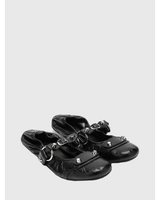 Balenciaga White Flat Shoes