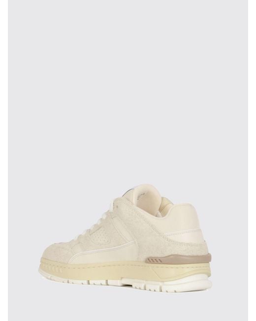 Axel Arigato Natural Area Lo Fluffy Leather And Suede Sneakers With Mesh Interior for men