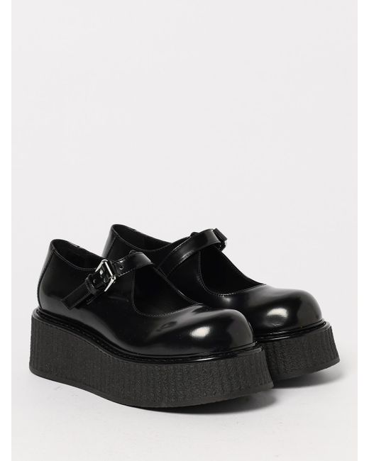 Moschino Couture Black Flache Schuhe Damen