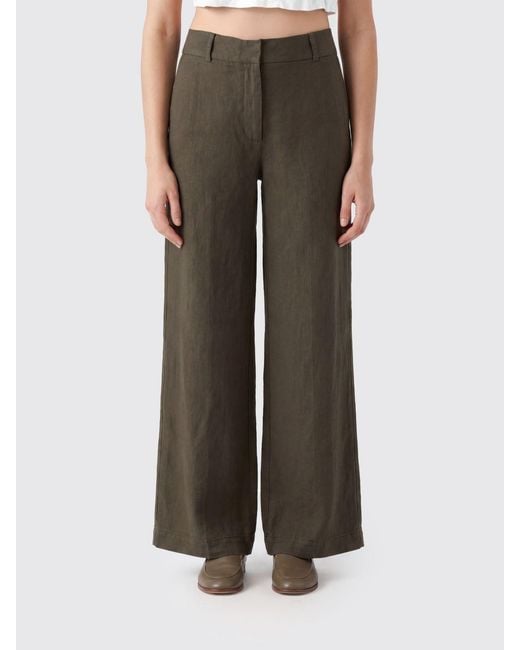 PT Torino Brown Linen Blend Tailored Trousers