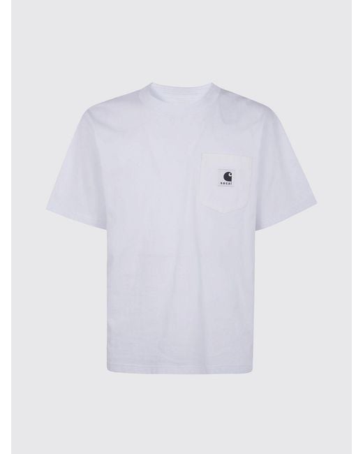 SACAI X CARHARTT WIP White T-Shirt for men