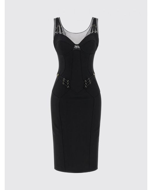 Elisabetta Franchi Black Jersey Bustier Dress