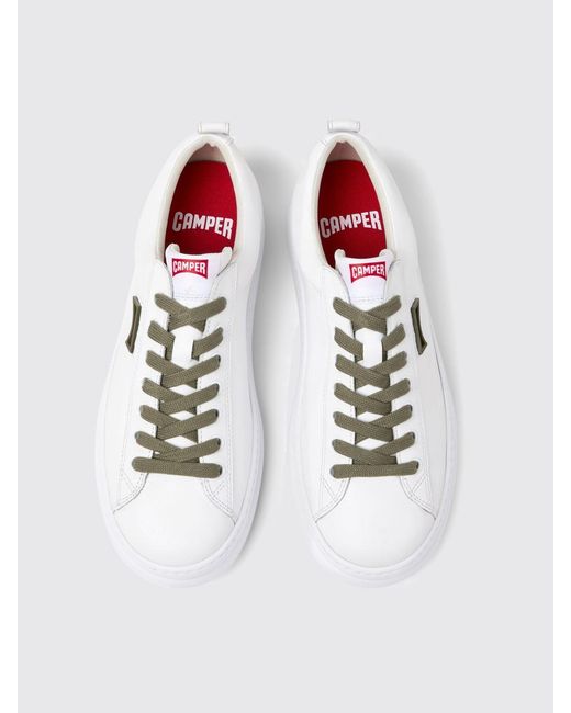 Camper White Runner Leather Sneakers for men
