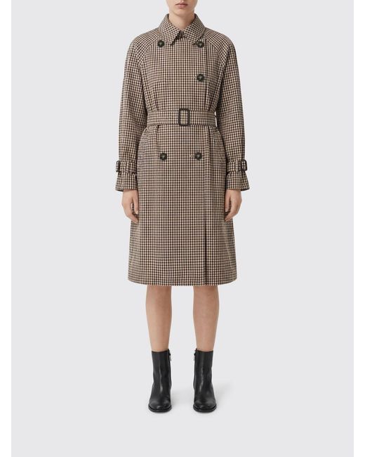 Max Mara Natural Cotton Blend Double Breasted Trench Coat