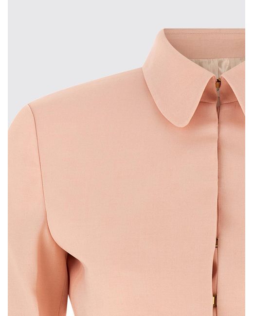 Alberta Ferretti Blue Wool Blend Crop Jacket