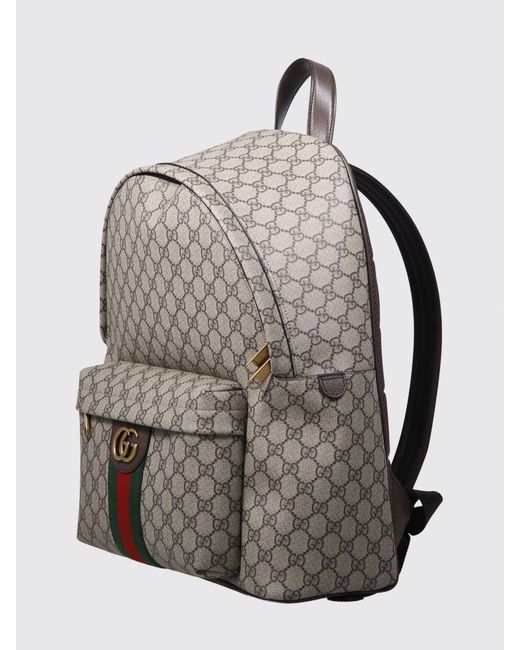 Gucci Gray Ophidia Gg Supreme Fabric Backpack for men