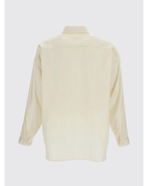 sunflower Natural Relaxed Fit Striped Tencel Shirt With Patch Pocket for men