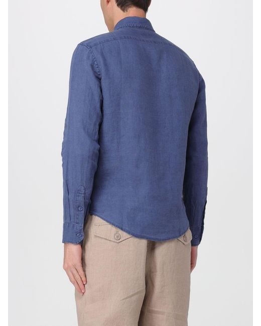 Blauer Blue Linen Casual Shirt for men