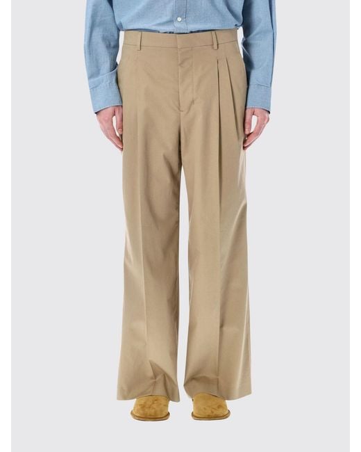 AMI Natural Wide-Leg Trousers for men