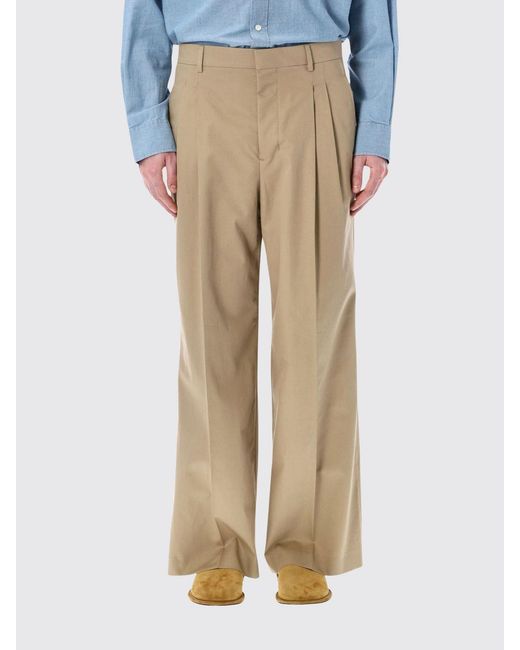 AMI Natural Wide-Leg Trousers for men