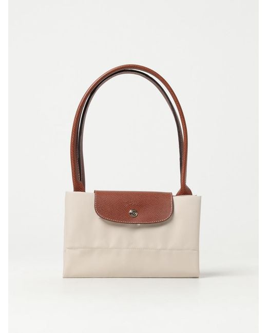 Longchamp Natural Le Pliage Original L Recycled Nylon And Leather Bag
