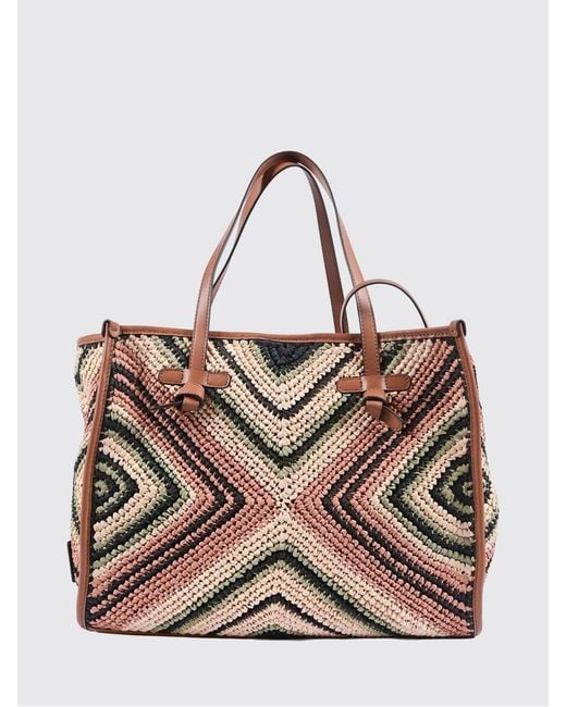 Gianni Chiarini Natural Marcella Crochet Raffia Bag