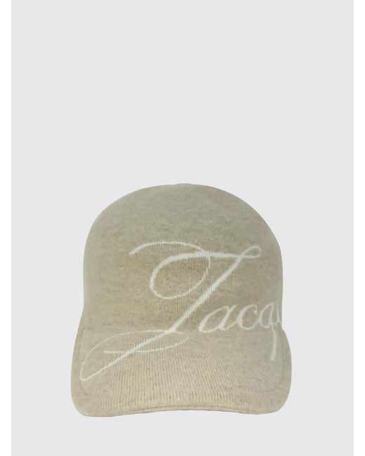 Jacquemus White Jacquard Logo Wool And Cashmere Blend Baseball Cap for men