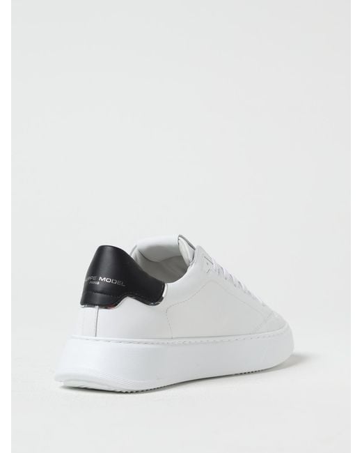 Philippe Model White Temple Leather Sneakers for men