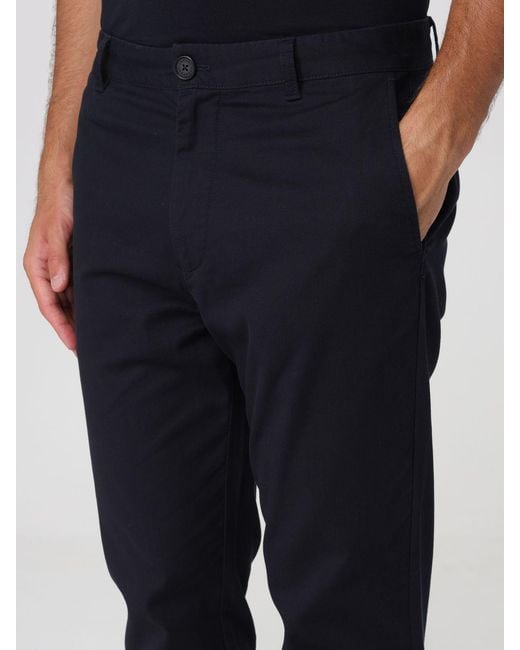ARMANI EXCHANGE Blue Stretch Cotton Chino Pants With Zip And Button Closure for men
