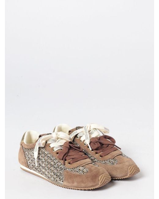 Kurt Geiger Brown Suede And Tweed Sneakers