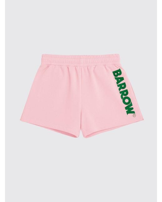 Barrow Pink Cotton Sport Shorts