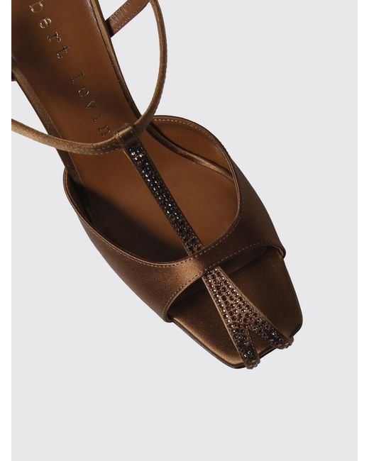 Herbert Levine Natural Hidden Gem Satin Sandal With Rhinestones