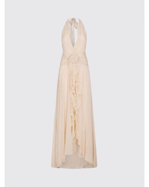 Blumarine Natural Viscose Long Dress