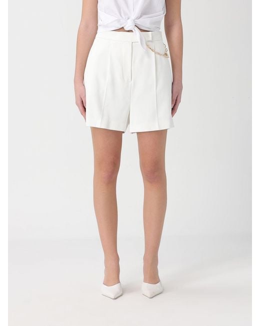 Elisabetta Franchi White Crepe Shorts