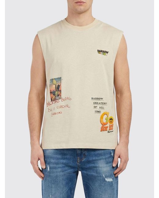 Barrow Natural Printed Cotton Tank Top for men