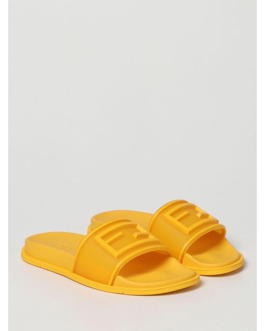 Sandalias Fendi de hombre de color Amarillo | Lyst