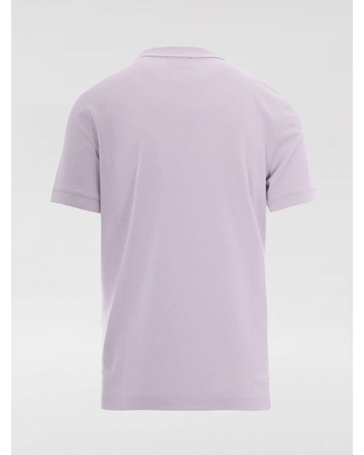 Boss Purple Cotton Polo Shirt for men