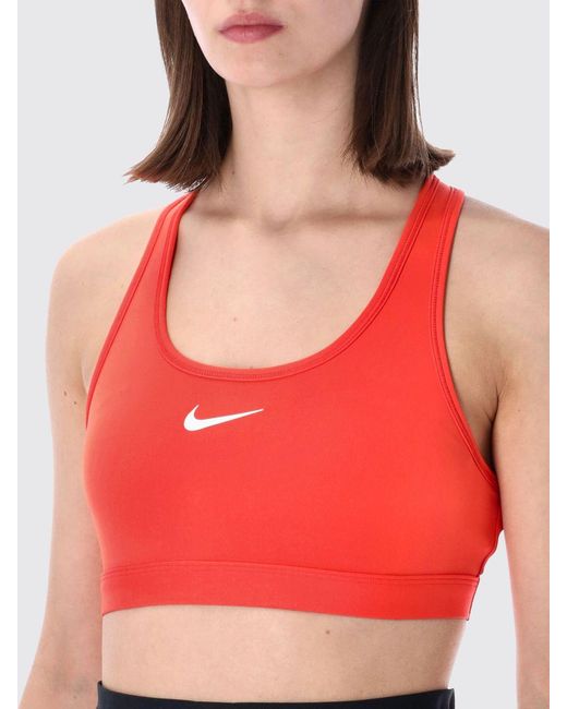 Nike Red Stretch Technical Fabric Sports Top