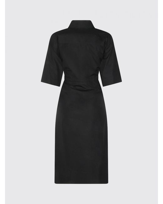 Fabiana Filippi Black Cotton Chemisier Dress