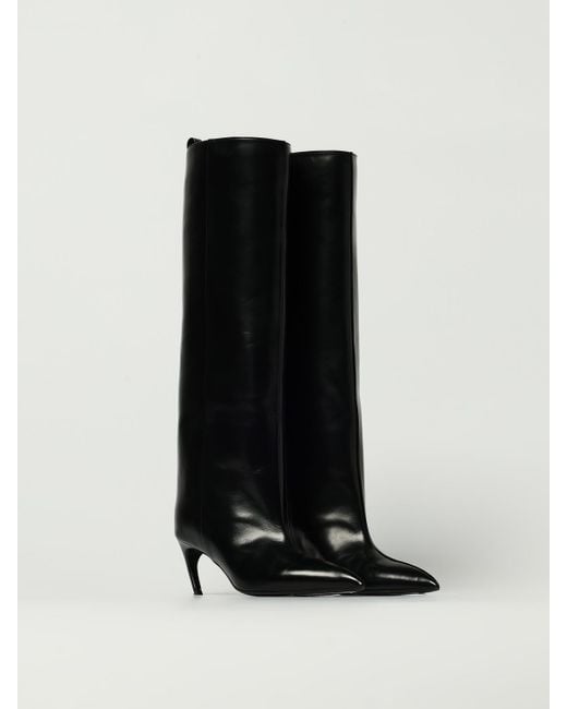 The Attico Black Flat Ankle Boots