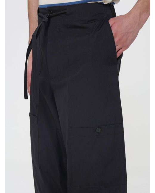 Jil Sander Black Cotton Cargo Trousers for men