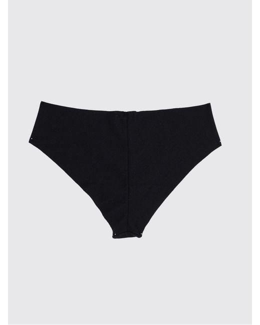 MM6 by Maison Margiela Black Ribbed Stretch-Cotton Briefs With Elastic Waist