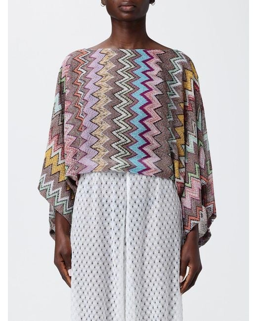 Missoni Multicolor Viscose Blend Zig-Zag Pattern Blouse