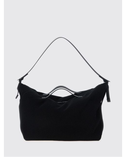 Homme Plissé Issey Miyake Black Pleated Polyester Bag for men