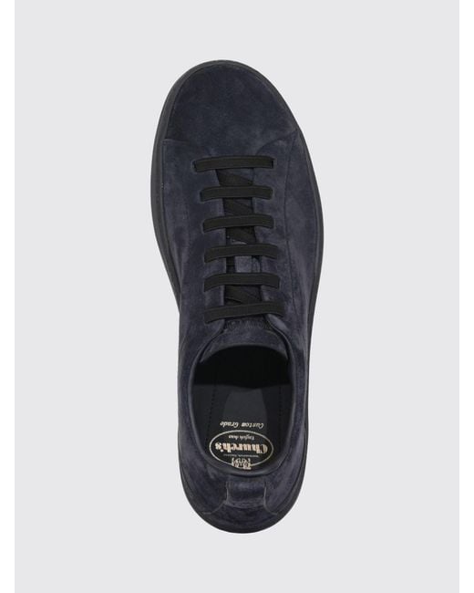 Church's Blue Rochdale Suede Calf Leather Sneakers With Pull-Tab for men