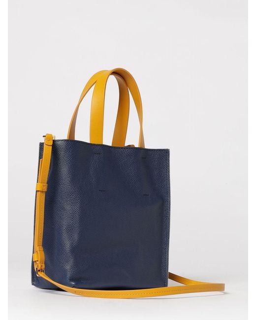 Marni Gray Museo Mini Grained Leather Bag