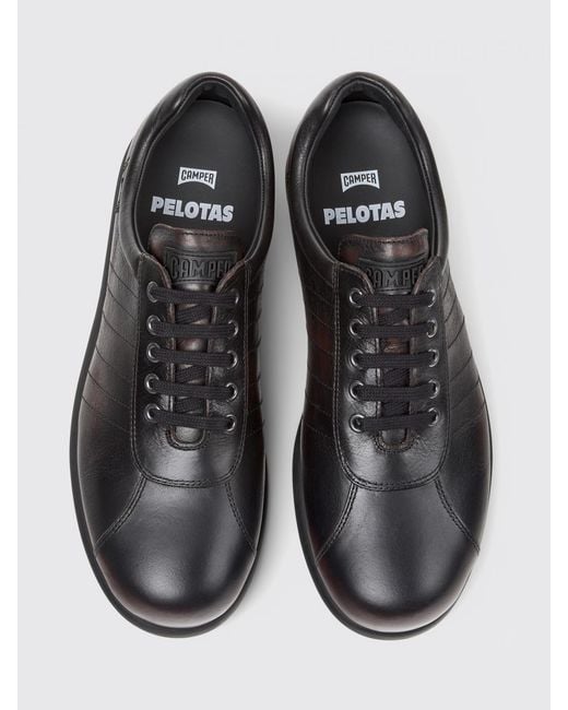 Camper Black Pelotas Vegetable-Tanned Leather Sneakers for men