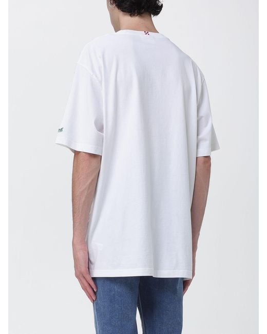 Mc2 Saint Barth White Cotton T-Shirt With Logo for men