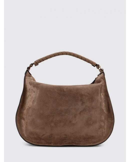Chloé Brown Chlo&Eacute Marcie Suede Bag