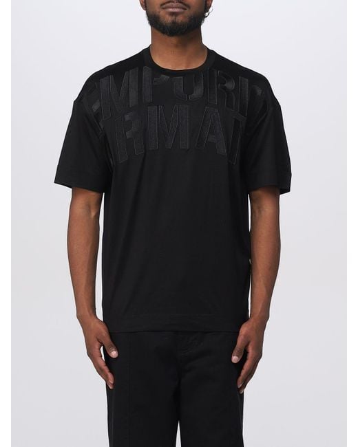 Emporio Armani T-shirt in Black for Men | Lyst