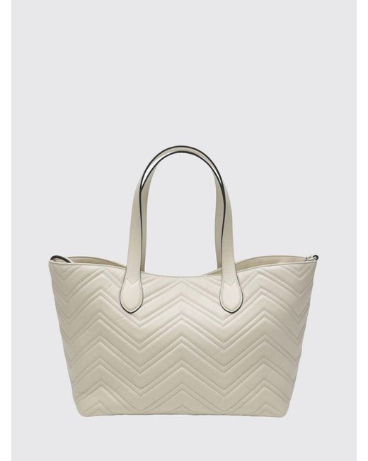 Gucci Natural Chevron Calfskin Shoulder Bag