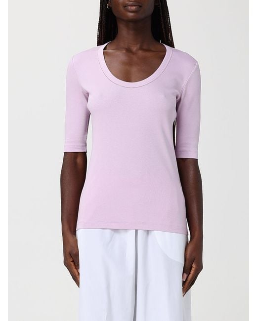 Fabiana Filippi Purple Basic Cotton T-Shirts