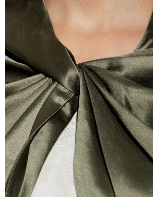By Malene Birger Green Satin Scarf Malene Birger