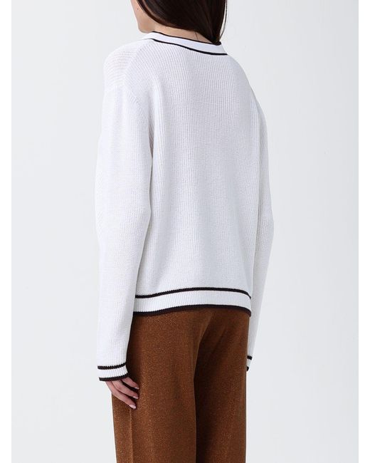 Kangra White Cotton Blend Sweater