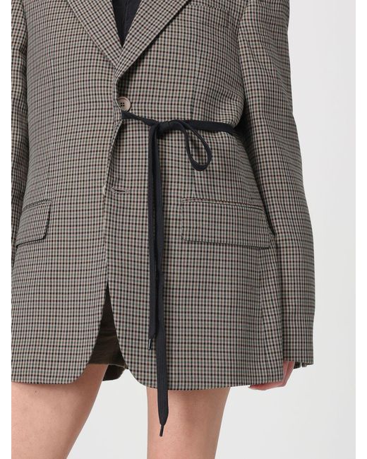 Balenciaga Gray Vichy Lyocell Blazer