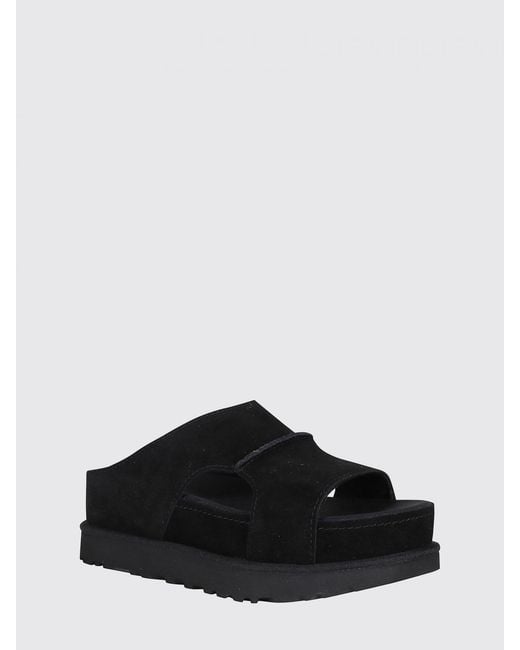 Ugg Black Goldenstar Hi Suede Sandal